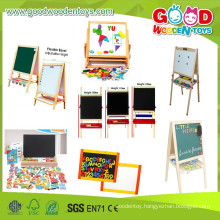 2015Cheap And High Quality Wooden Magentic Toys Aids Easel &Board,Hotsale Wooden Drawing Board, Educational Kids Painting board